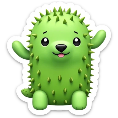 toki doki cactus dog sticker