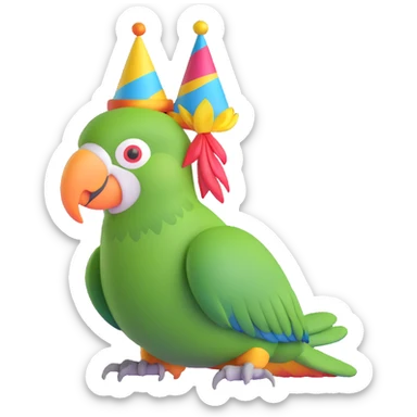 festive party parrot sticker