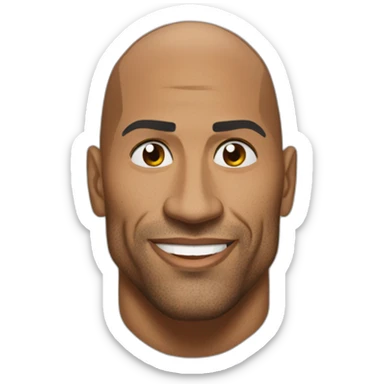 The rock en train de dormire sticker