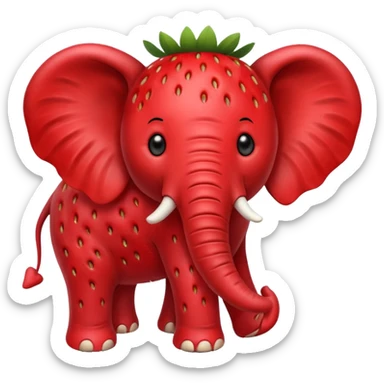 Strawberry Elephant sticker