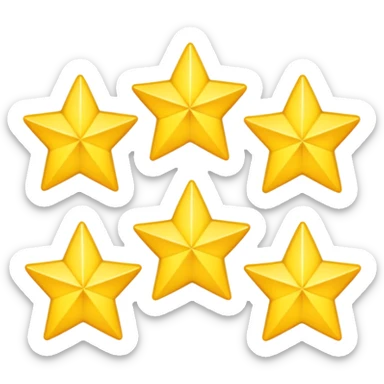 five stars in a row sticker