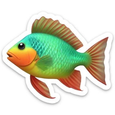 Parrot fish sticker