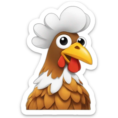 Pollo al secador de pelo sticker