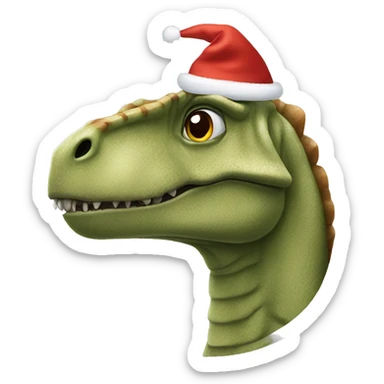 Un dinosaure père Noël  sticker