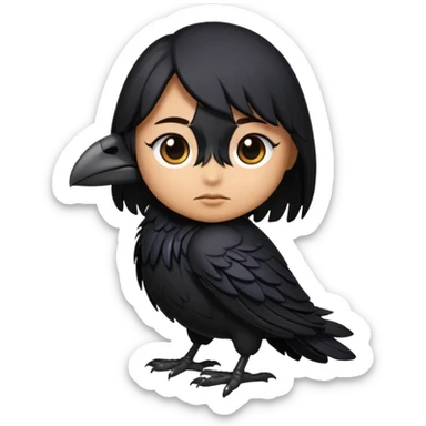 raven chibi emoji sticker