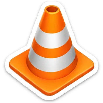 traffic cone sticker