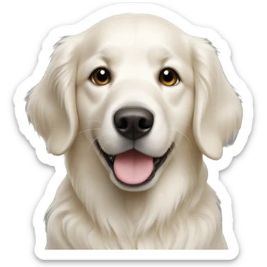 White golden retriever  sticker