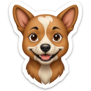dog with tattoed face sticker