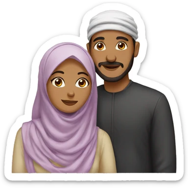 muslim couple sticker