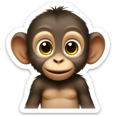 Baby monkey sticker