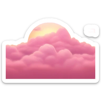 Pink sunrise sticker
