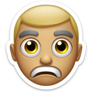 a emoji making a stank face while rolling their eyes sticker