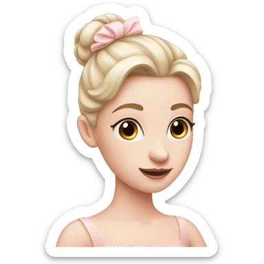 soft pink ballerina with fair skin  sticker