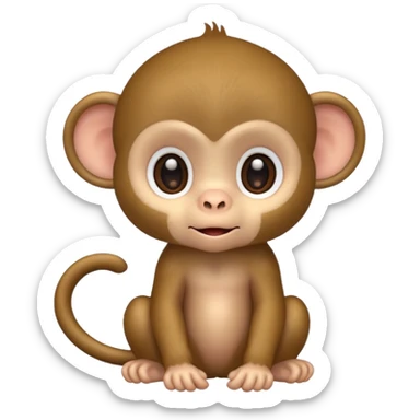 baby monkey sticker