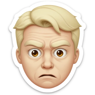 Disgusted face  sticker