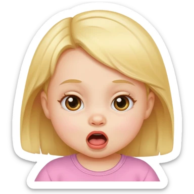 Bebe mujer con caras graciosas sticker