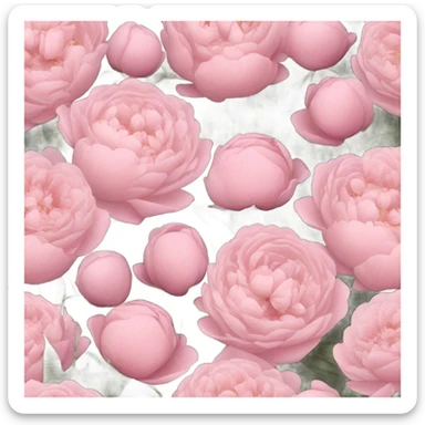 Peonias rosas sticker