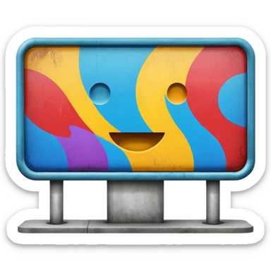 billboard on the street sticker