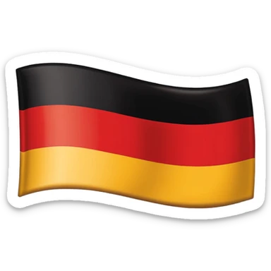Germany flag, horizontal black-red-gold stripes, simple, no extras sticker