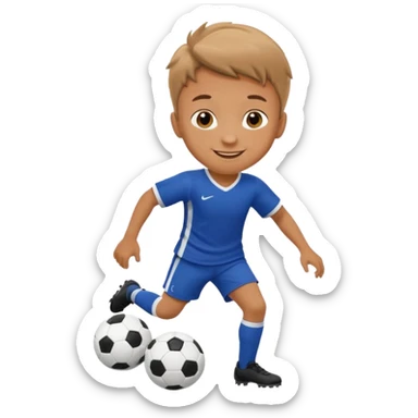 kid playing soccer sticker