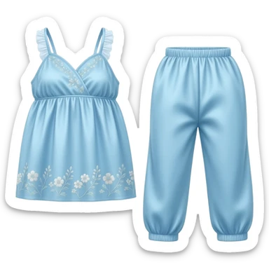 Baby camisole satin pajamas set sticker