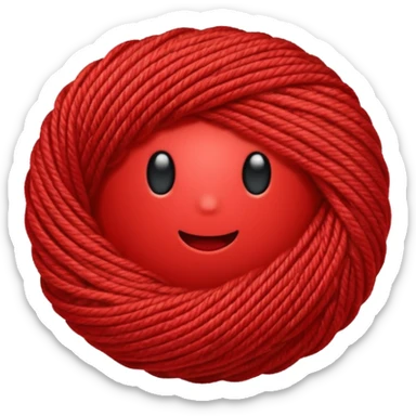 red ball of yarn sticker