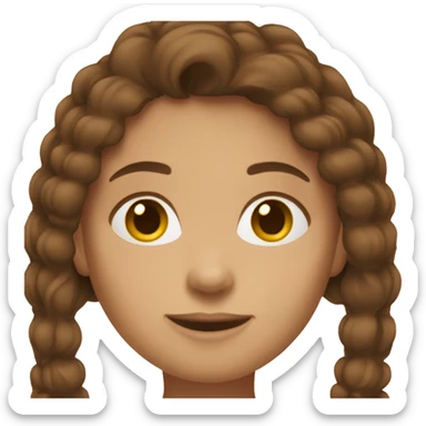 Woman with brown hair in-love sticker