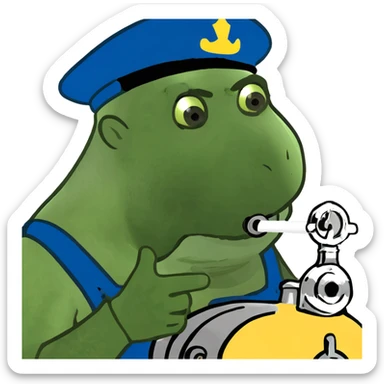 Shrek driving train sticker
