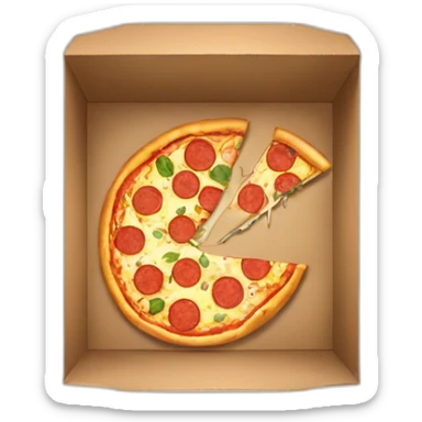 pizza slice under trap box sticker