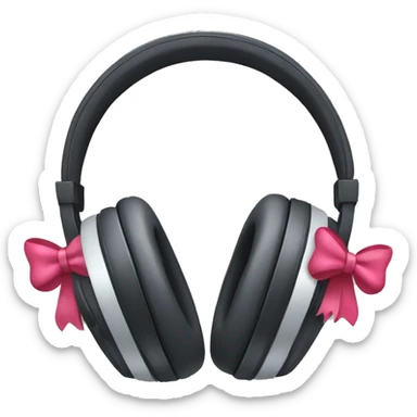 Headphones with bows sticker