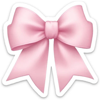 light pink ribbon bow sticker
