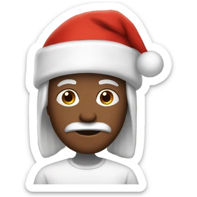 Daryl with a Santa hat  sticker