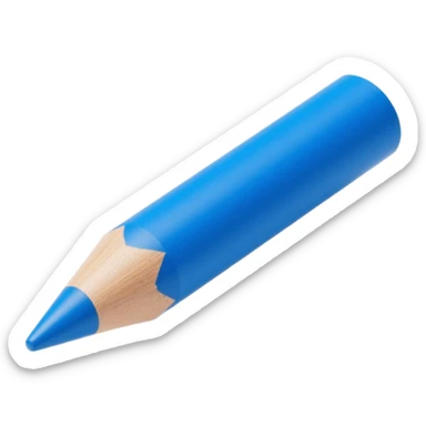 chunky blue pencil sticker