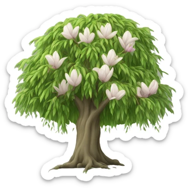 weeping willow and a magnolia tree sticker