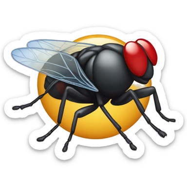 A fly with air Jordans sticker