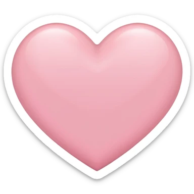 light pink heart sticker