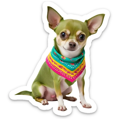 Tan chihuahua pooping sticker