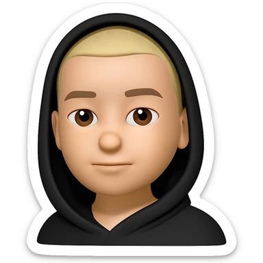 Convert this person into a 3D emoji in the Apple style, keeping the facial features and expression, with a smooth, rounded, cartoon-like look. Remove the background. The style should resemble Apple 3D emojis with a polished and friendly appearance. sticker