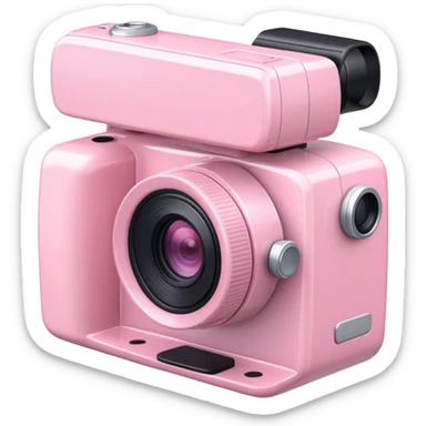 Light pink video camera sticker
