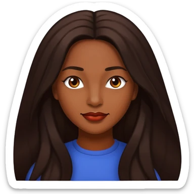 Rozonda Chilli Thomas with dark brown long hair sticker