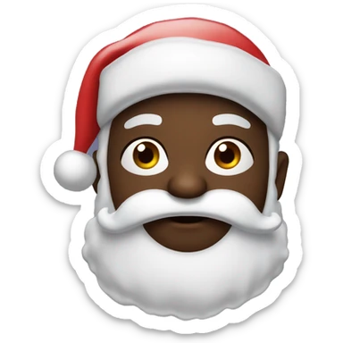 Black santa lip sticker