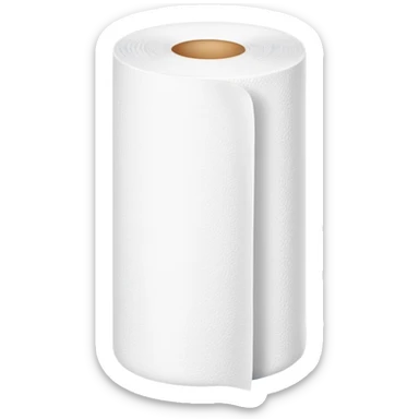 paper towel roll standing upright sticker
