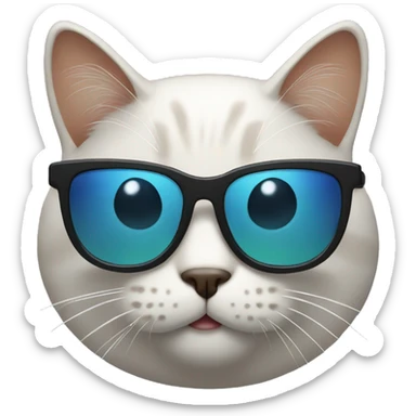 Cat with sunglasses sticker