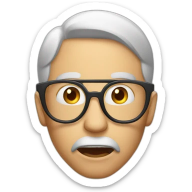 Man shocked by removing his glasses sticker