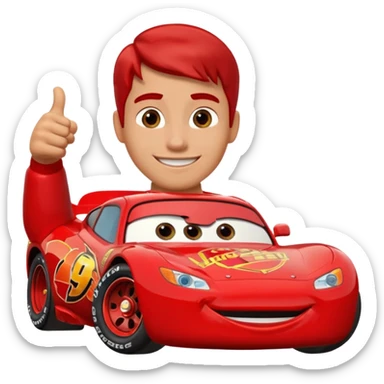 thumbs up mcqueen sticker