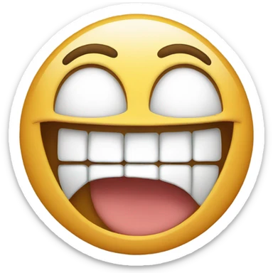 Smirk face laughing sticker