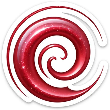 red glitter portal sticker