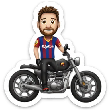 messi in bullet bike sticker