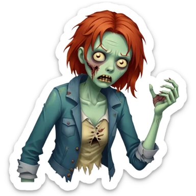 Zombi ruivo sticker
