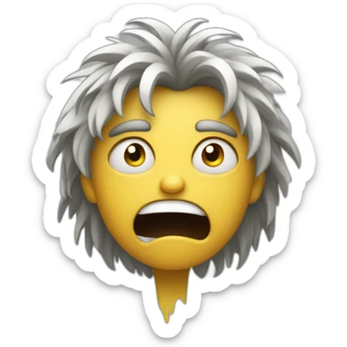 frazzled overwhelmed person sticker